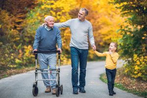 Promoting safety with Parkinson's Disease by using a walker