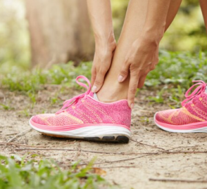 Ankle pain from achilles tendinitis in a runner