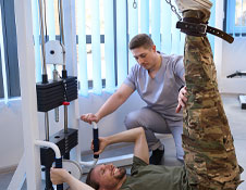 Spinal traction session
